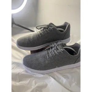 Men's Travis Mathew Cuater Heather Gray Knit Suede Golf Sneakers-Size 12