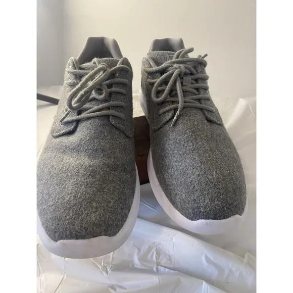Men's Travis Mathew Cuater Heather Gray Knit Suede Golf Sneakers-Size 12