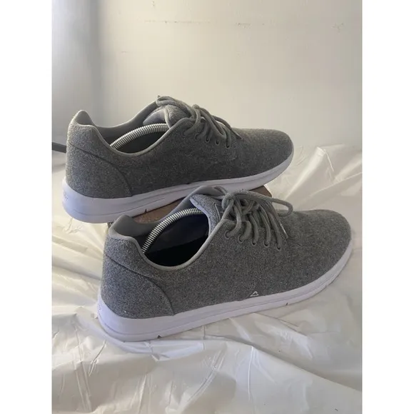 Men's Travis Mathew Cuater Heather Gray Knit Suede Golf Sneakers-Size 12