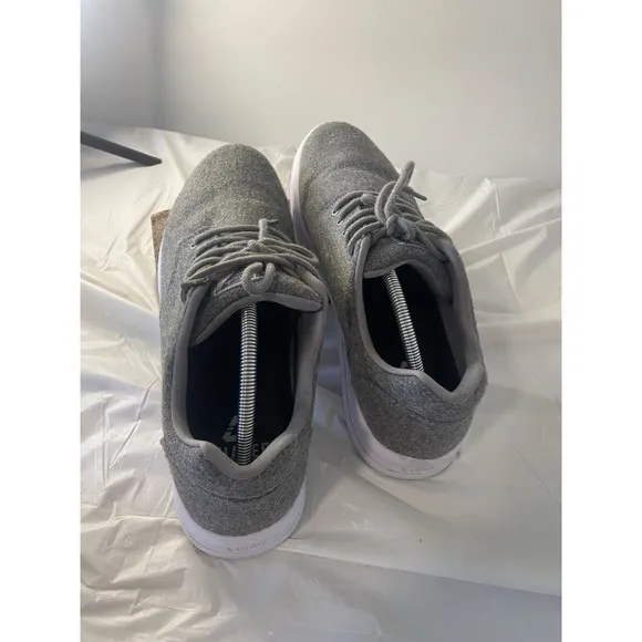 Men's Travis Mathew Cuater Heather Gray Knit Suede Golf Sneakers-Size 12