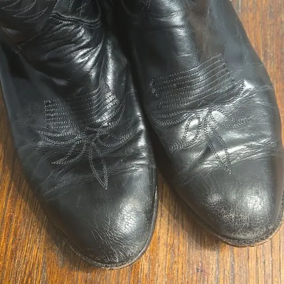 Mens vintage evenin star dancing cowboy boots size 12
