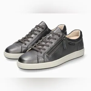 Mephisto Nikita Women’s Metallic Leather Sneakers with Zipper - Size 6.5