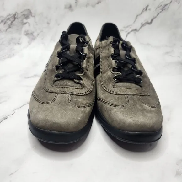 Mephisto Runoff Air-Jet System Grey Brown Laced Sneakers Casual Shoes Size 8.5
