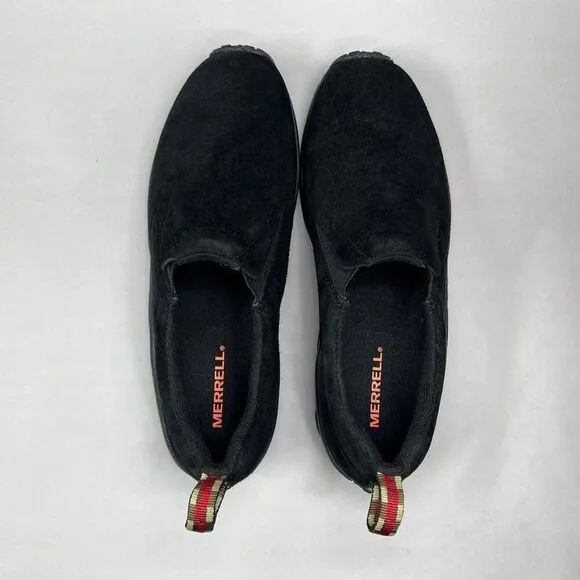 Merrell Men's Size 11.5 Jungle Moc Midnight Black Suede Slip On Shoes