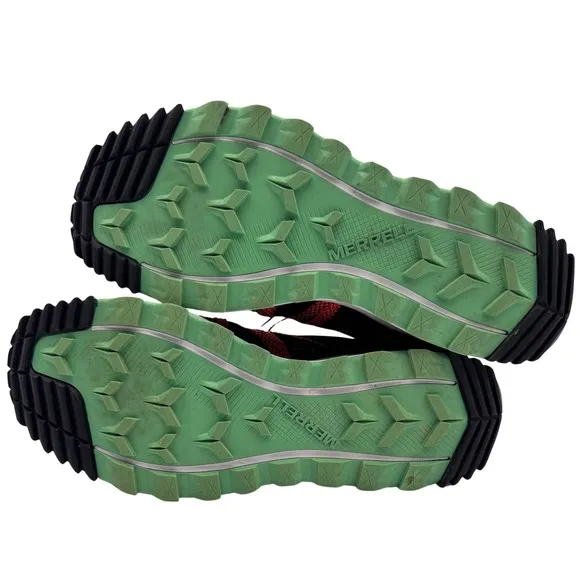 Merrell Shoes Mens Wildwood Aerosport Outdoors Size 10.5 Black/Tangerine J067675