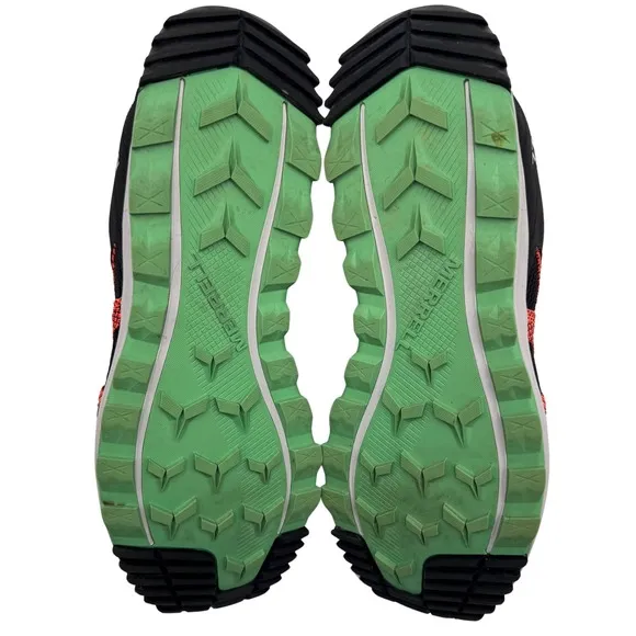Merrell Shoes Mens Wildwood Aerosport Outdoors Size 10.5 Black/Tangerine J067675
