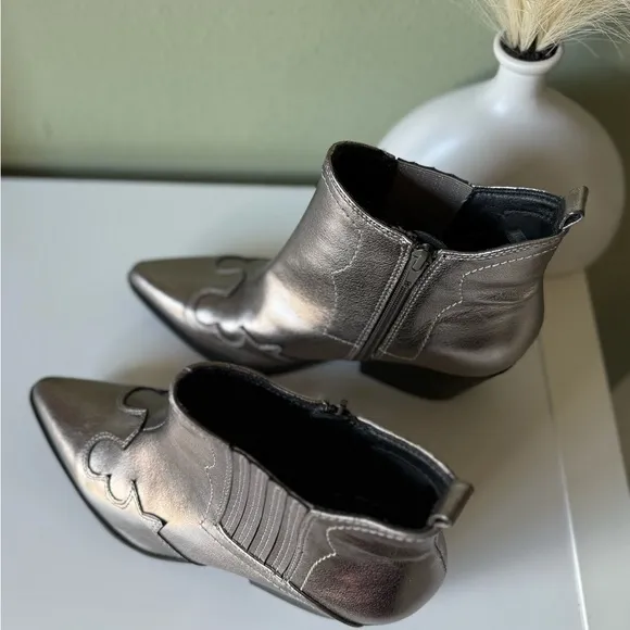 Metallic Ankle Boots Indigo 8,5 ladies