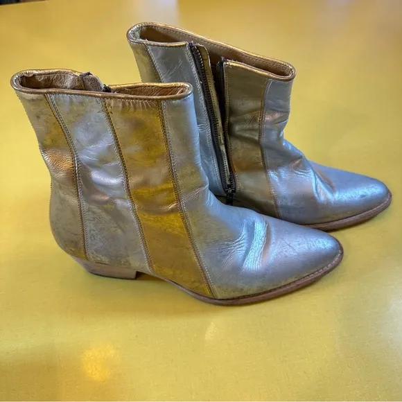 Metallic Silver Ankle Boots by Faryl Robin almost new size 11