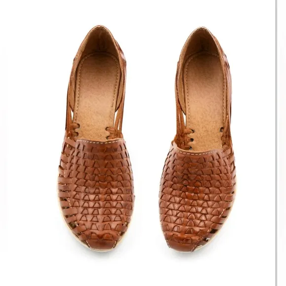 Mexican Genuine Leather Platform Boho Shoes for Women Size 9