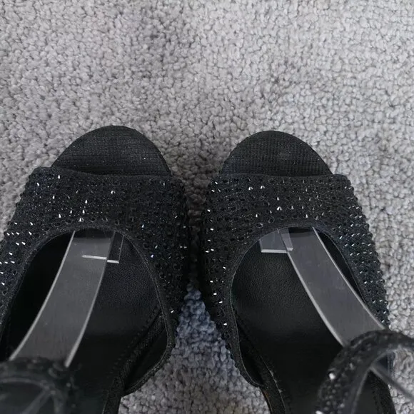 Michael Kors Bennett Womens 7 Shoes Rhinestone Crystal Platform Heels