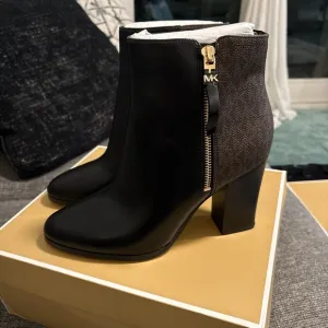 Michael Kors Black and Brown Women's Ankle Boots