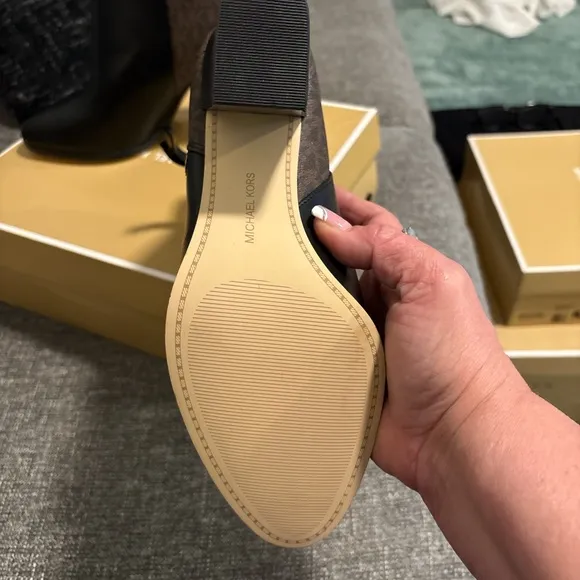 Michael Kors Black and Brown Women's Ankle Boots