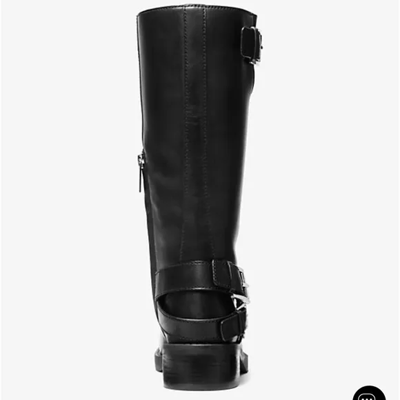 Michael Kors Black Crosby Moto Boot - Size 10