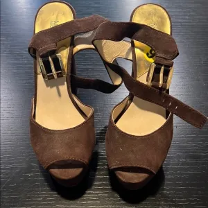 Michael Kors Brown Suede Sandals