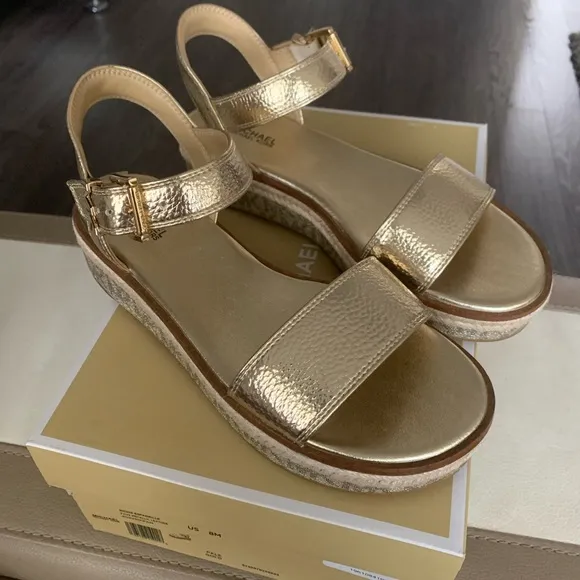 Michael Kors Gold Platform Sandals