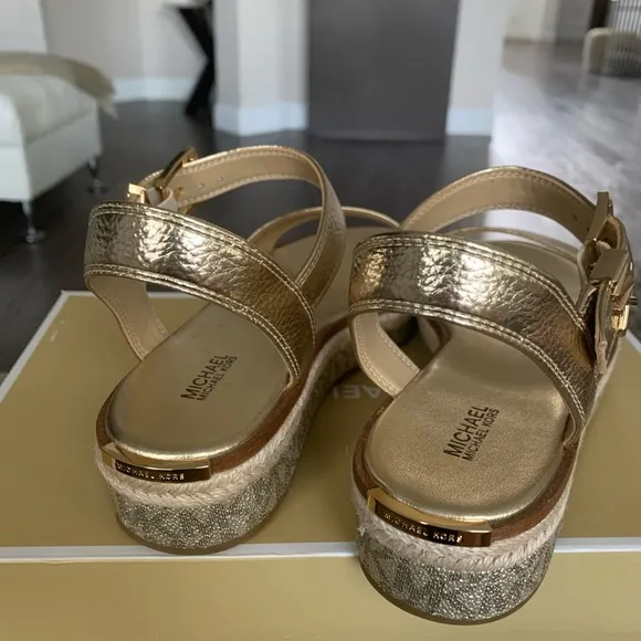 Michael Kors Gold Platform Sandals