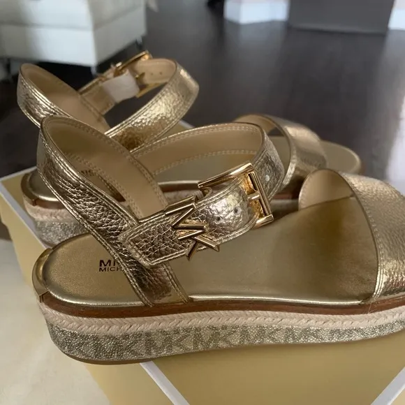 Michael Kors Gold Platform Sandals