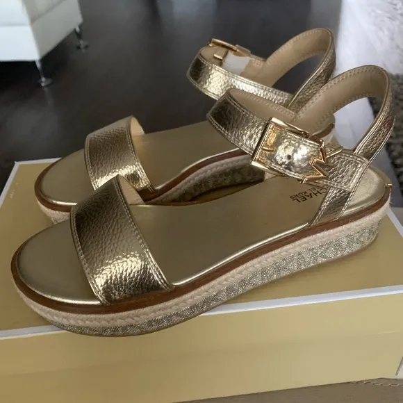 Michael Kors Gold Platform Sandals