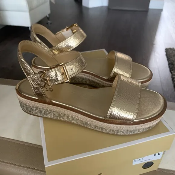 Michael Kors Gold Platform Sandals