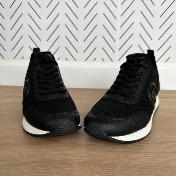 🤩MICHAEL KORS Jenkins Knit Trainer Sz 10 Womens Shoes Black Casual Sneakers New