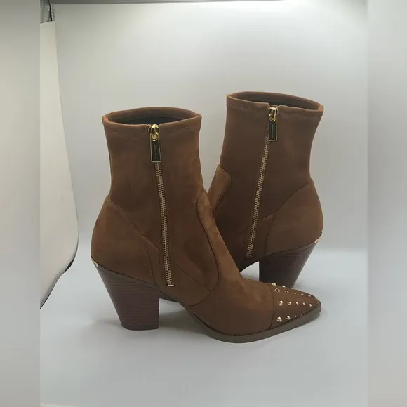 Michael Kors Women’s Dover Studded Faux Suede Studded Boots Size 10 M