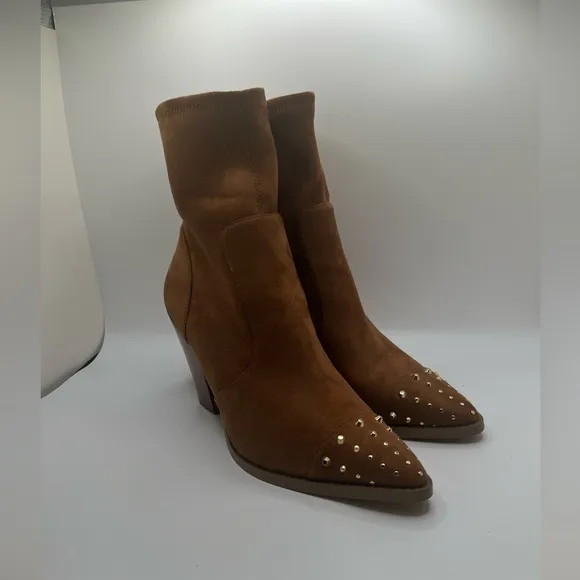 Michael Kors Women’s Dover Studded Faux Suede Studded Boots Size 10 M