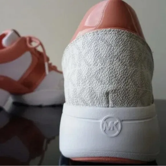 Michael Kors Women's White and Pink Sneakers