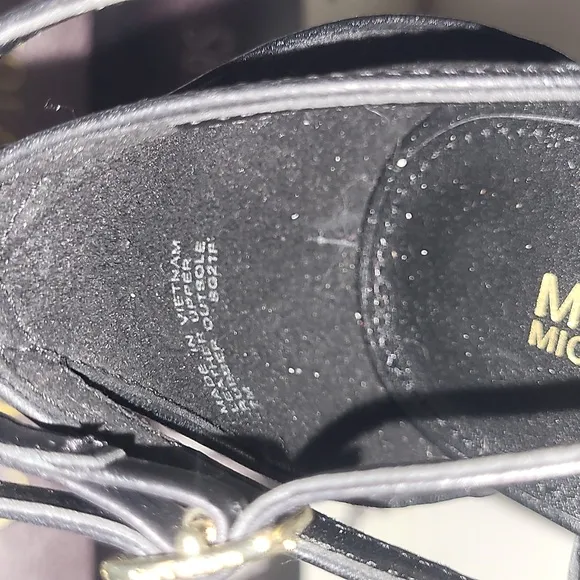 Michael michael Kors &quot;Miri&quot; black platform sandal heel, sz 7M