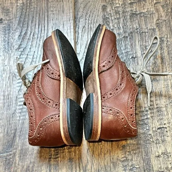 Mikoleon Rootbeer Brogue Oxfords 7/7.5 toddler