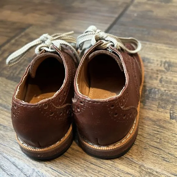 Mikoleon Rootbeer Brogue Oxfords 7/7.5 toddler