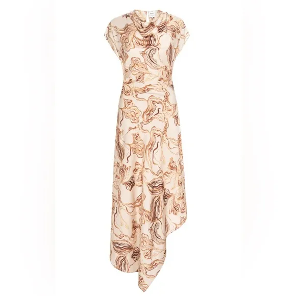 MISA Los Angeles Sally Dress - Golden Straw Satin