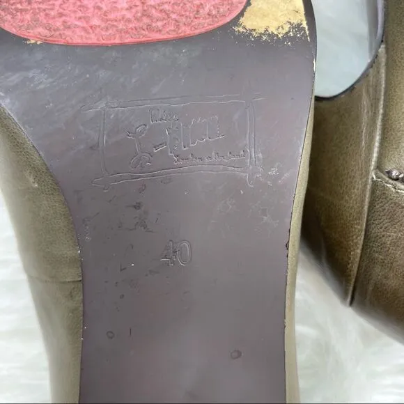 Miss L-Fire Oliver Grey Shabby Chic OxfordPump Heels