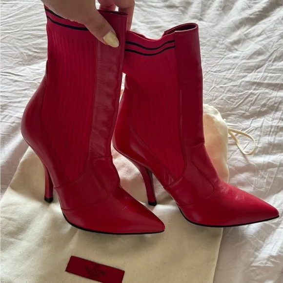 Miu Miu Pink Patent Leather Rain Boots
