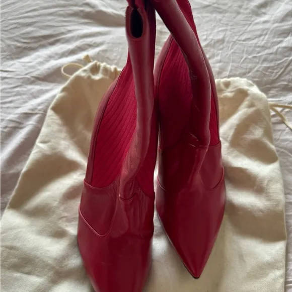 Miu Miu Pink Patent Leather Rain Boots
