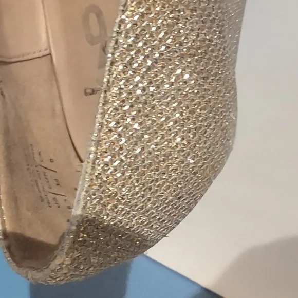 Mix No. 6 Gold Glitter Sparkle Platform Women's Shoes size 8 1/2
