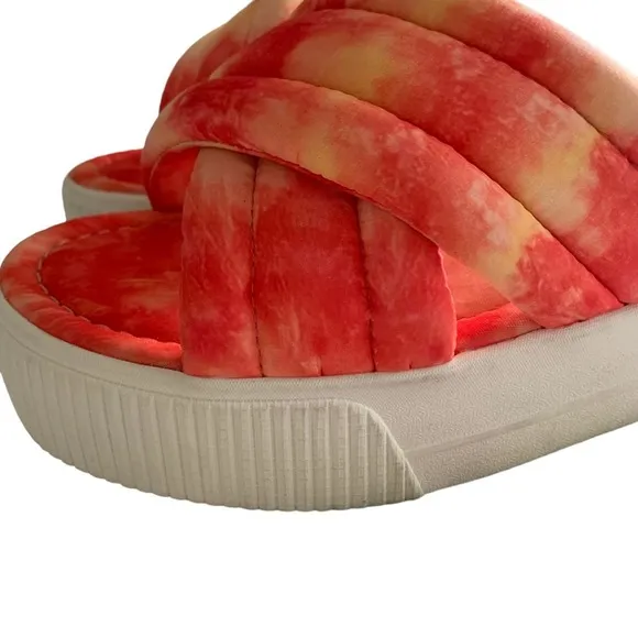 Mix No.6 | Cassia  Platform Wedge Sandals slip on tie dye 7