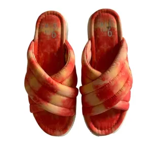 Mix No.6 | Cassia  Platform Wedge Sandals slip on tie dye 7