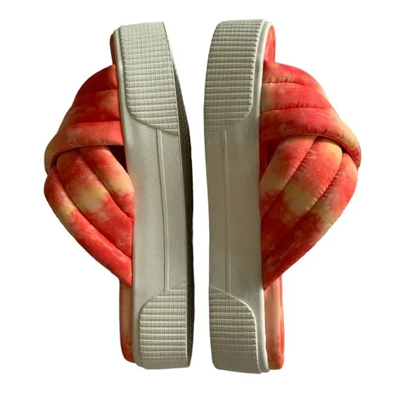 Mix No.6 | Cassia  Platform Wedge Sandals slip on tie dye 7