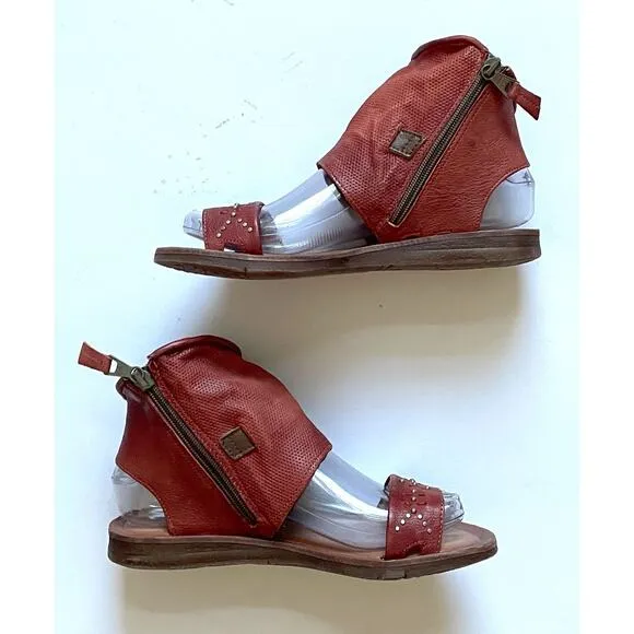 Miz Mooz Leather BOHO Sandals Brown Size 6-6.5 (EU 36) NEW