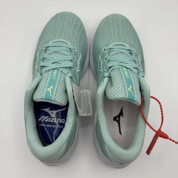 Mizuno‎ Women's Wave Rider 27 EGGSHELL BLUE-WHITE Running Shoe Size 6