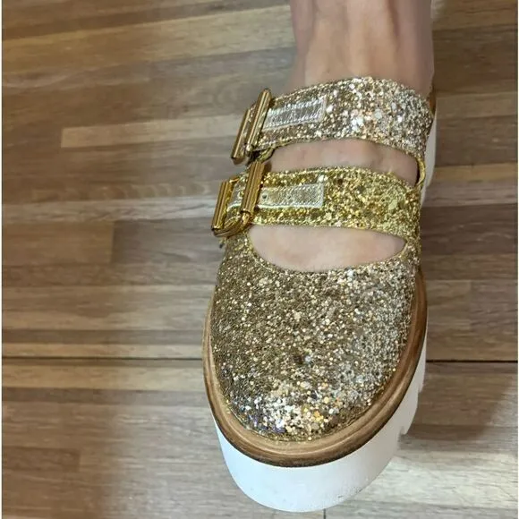 MM6 Maison Margiela glitter platform sandals, 7,5