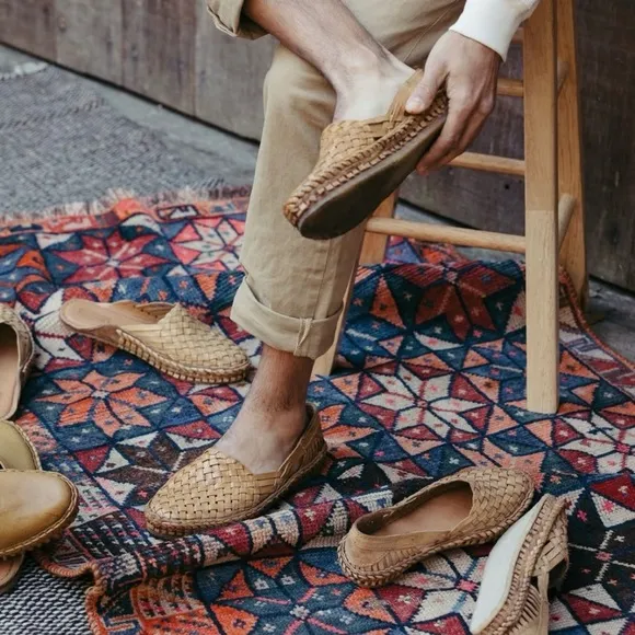 Mohinders Men's Woven Leather Shoes