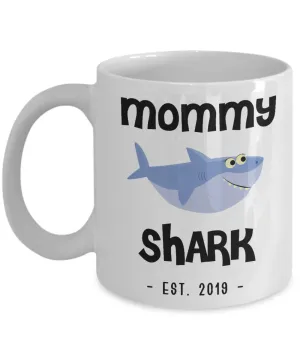 Mommy Shark Mug New Mom Est 2019 Coffee Cup Do Do Do Expecting Mom Pregnancy Reveal Announcement Mother's Day Gifts