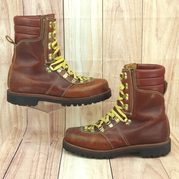 MONTBLANC Vintage Leather Mountaineering Boots Thinsulate Sz 9.5D