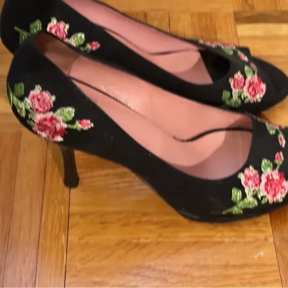 Moschino Black Floral Women's Shoes
