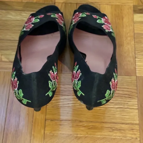 Moschino Black Floral Women's Shoes