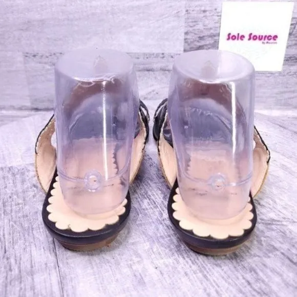 Moschino Cheap And Chic Laser Cut Leather Sandal Black sz 39 Women's sz 9