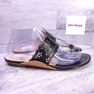 Moschino Cheap And Chic Laser Cut Leather Sandal Black sz 39 Women's sz 9