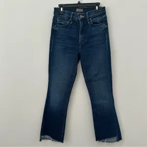 MOTHER Insider Crop Step Fray  Jeans with Distressed Hem Sake to Me Size 24