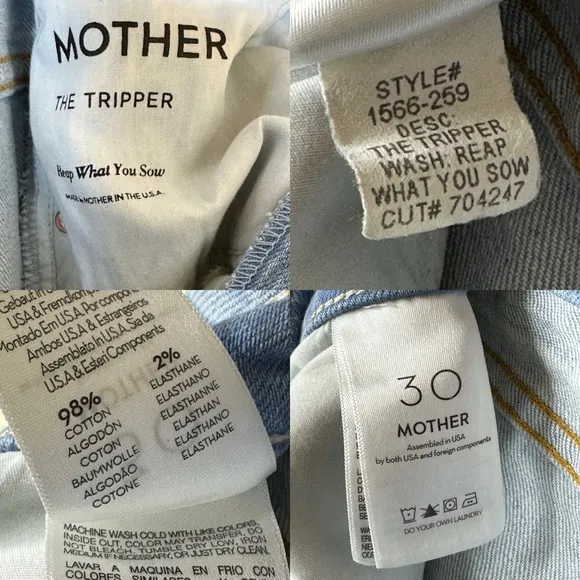 MOTHER SUPERIOR The Tripper 70’s Style Ankle Jeans
